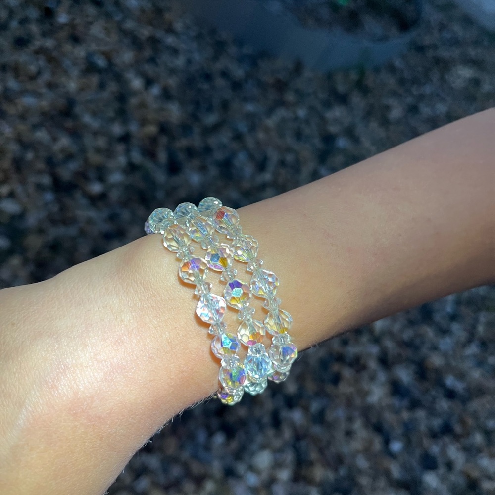 Crystal Beaded Bracelet vintage - Picture 16 of 17